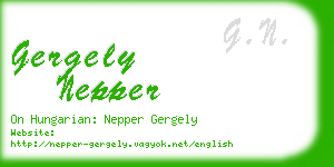 gergely nepper business card